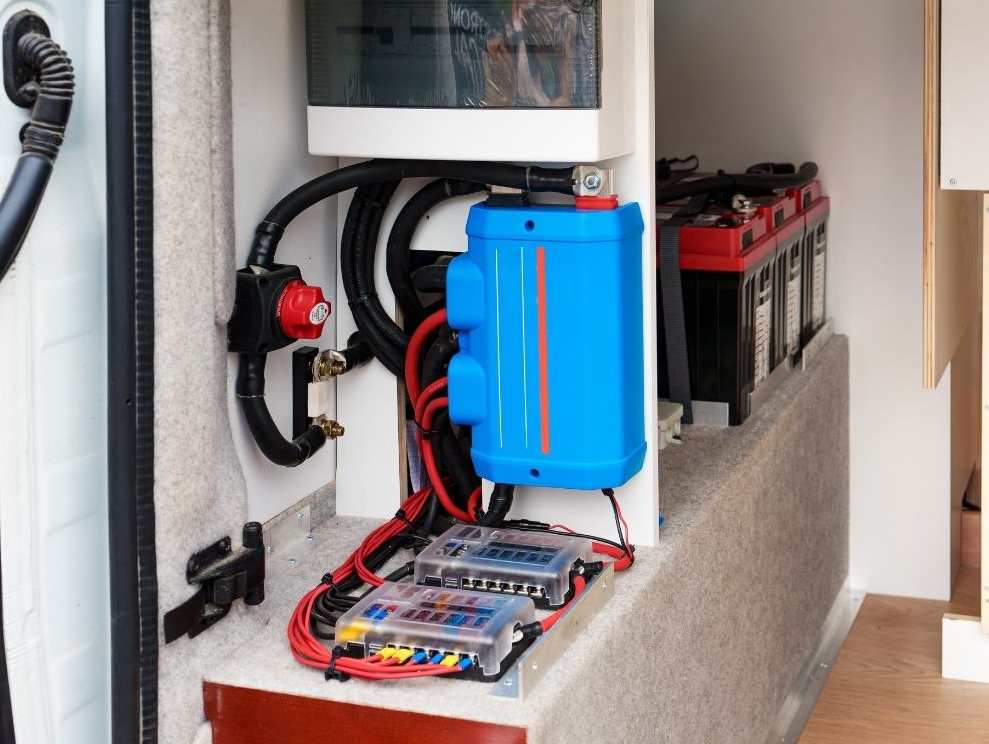 RV lithium battery bank installation with Battle Born batteries in Fort Pierce FL